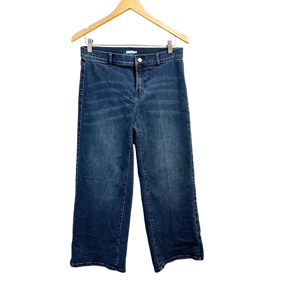 J Mclaughlin Wide Leg Crop Jeans Womens Size 6 High Rise